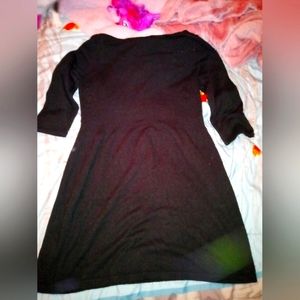 Medium skater sweater dress with cowl neck